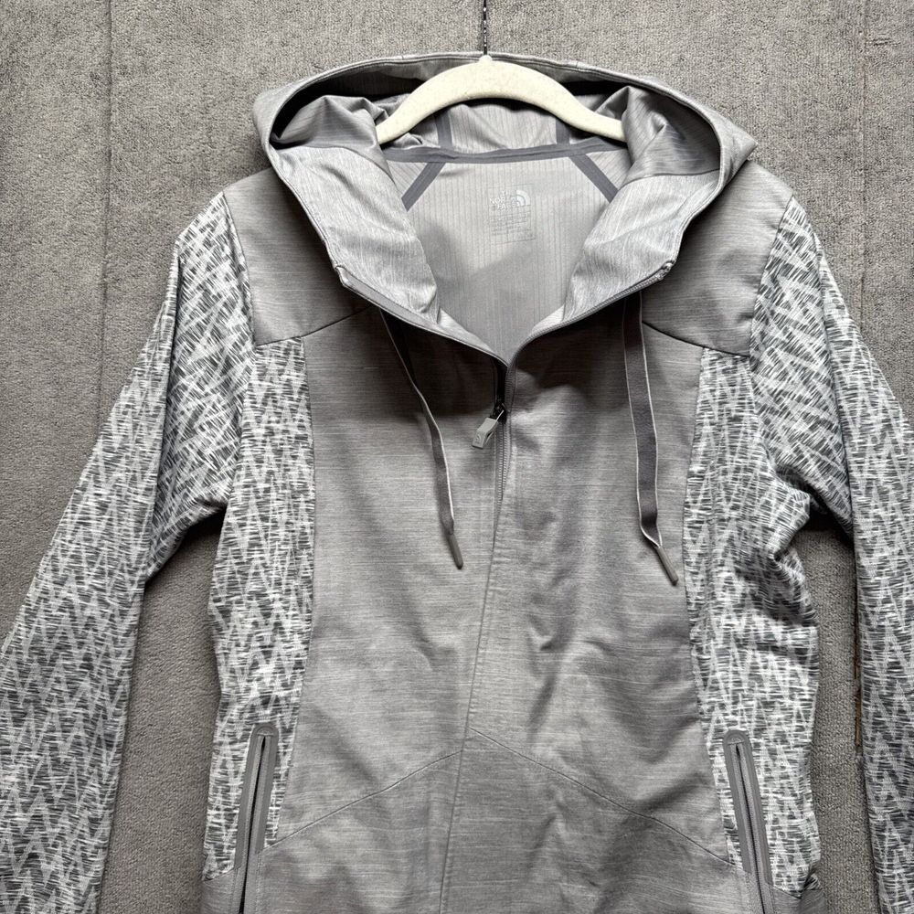 The North Face Jacket Womens M Dyvinity Metallic Silver Hybrid Hooded Training - Picture 3 of 12